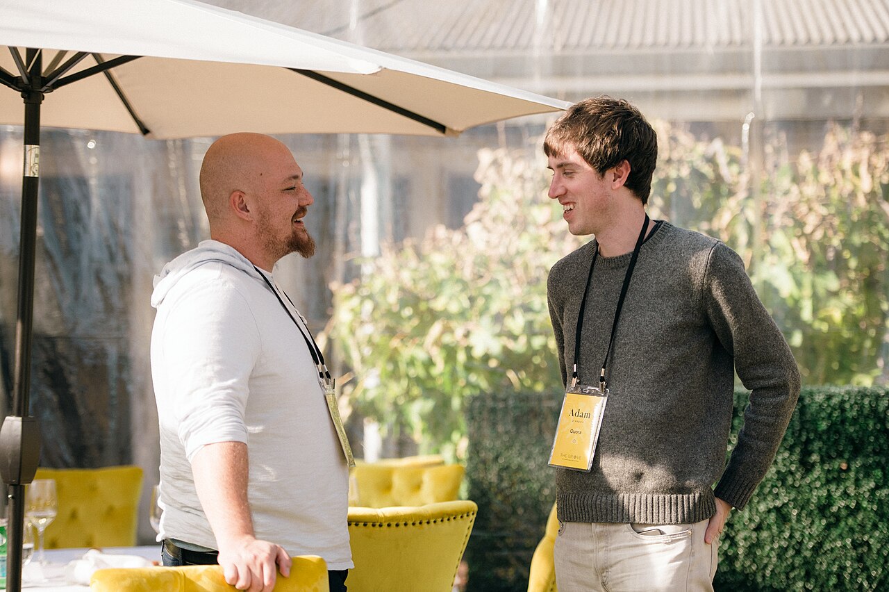 Amjad Masad and Adam D’Angelo at The Grove in 2022, photographed by Village Global.